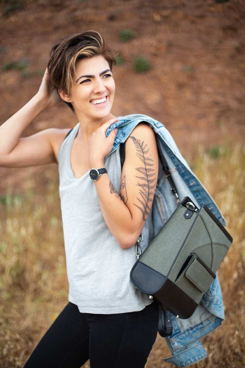 Vegan Leather Convertible Backpack Purses